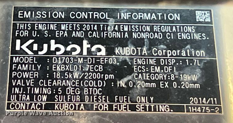 image for item EJ2956 Kubota L2501D MFWD tractor