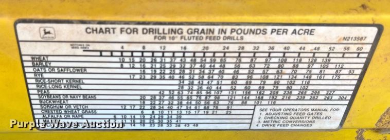 image for item EJ2962 John Deere  8300 grain drill