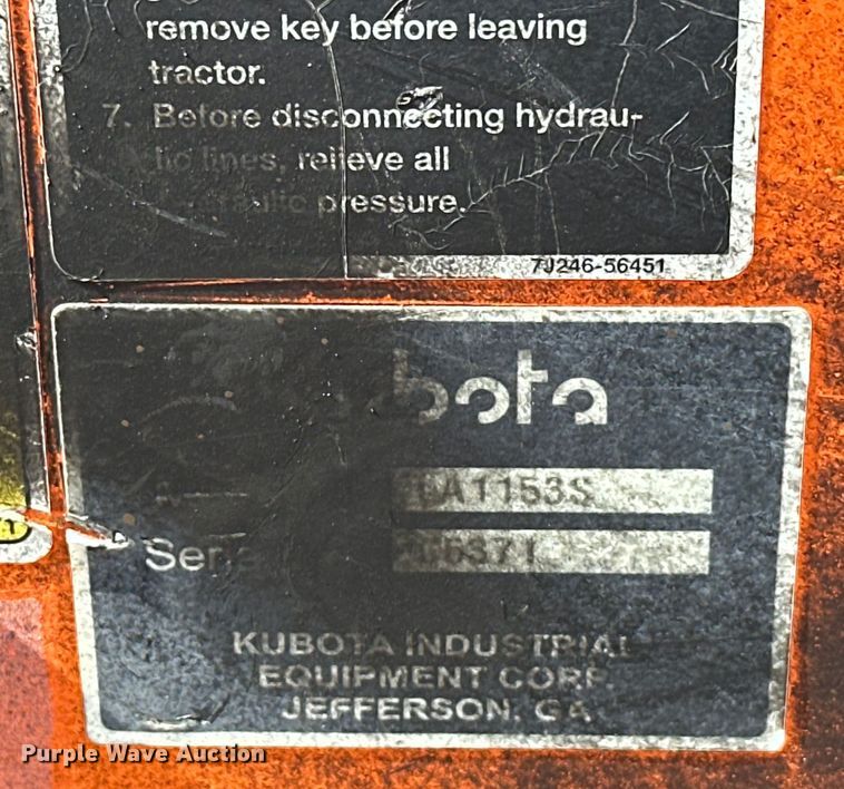 image for item EJ8910 2012 Kubota M7040D MFWD tractor