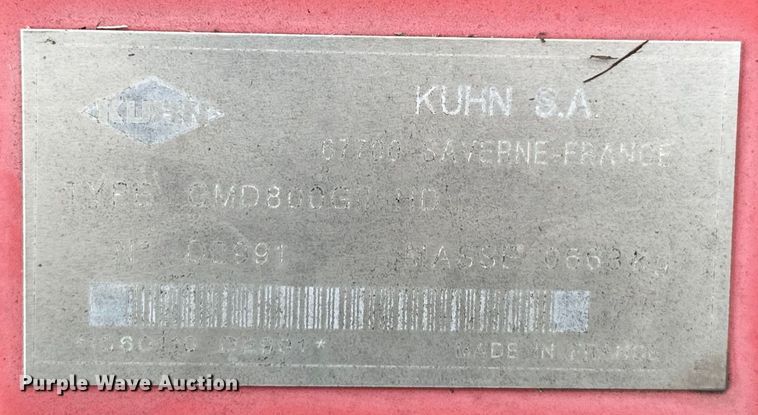 image for item EJ8965 Kuhn  GMD800-GII HD disc mower