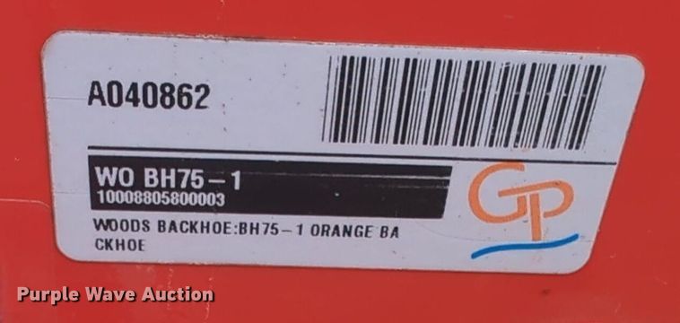 image for item EQ2079 Woods  BH75-1 backhoe attachment