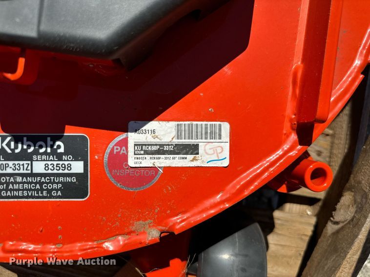 image for item IE9098 Kubota RCK60P-331Z mower deck