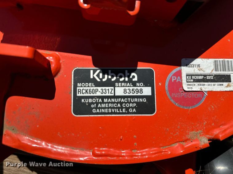 image for item IE9098 Kubota RCK60P-331Z mower deck