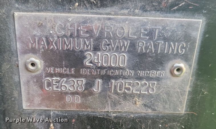 image for item ME9311 1968 Chevrolet C60 fertilizer delivery truck