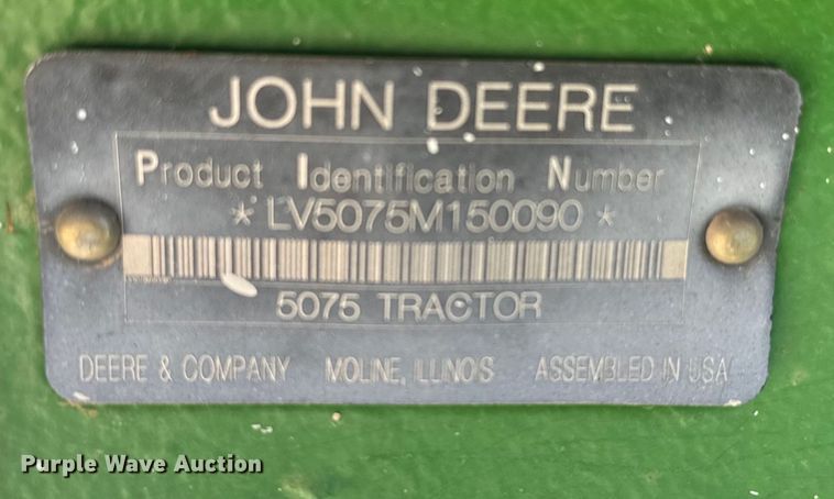 image for item NQ9748 2009 John Deere 5075M tractor