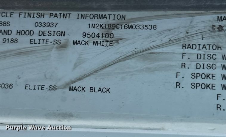 image for item DP6695 2006 Mack MR688S refuse truck