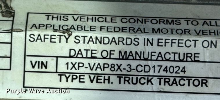 image for item DX1080 2012 Peterbilt 384 semi truck