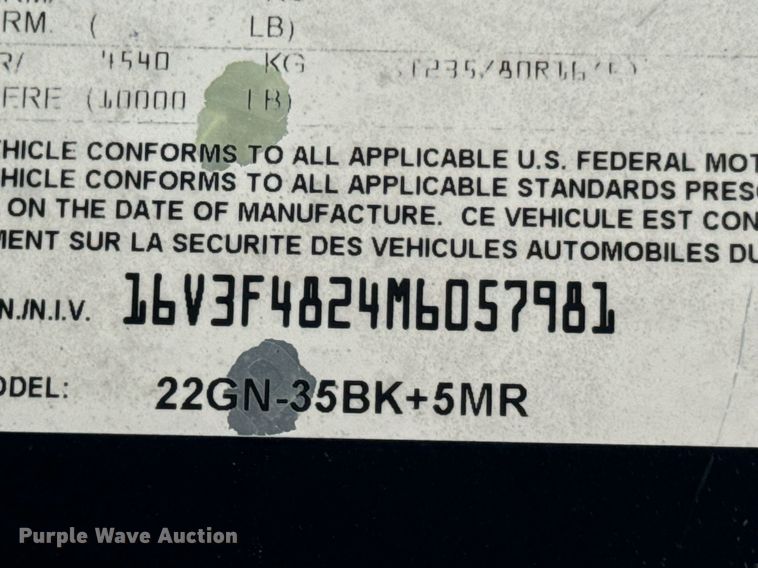 image for item DX1087 2021 BigTex  22GN HD equipment trailer