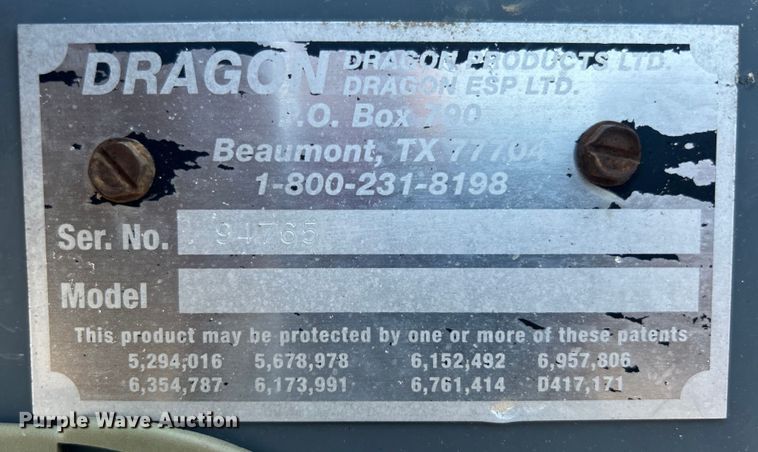 image for item EG0954 2012 Dragon Products Ltd. vacuum trailer