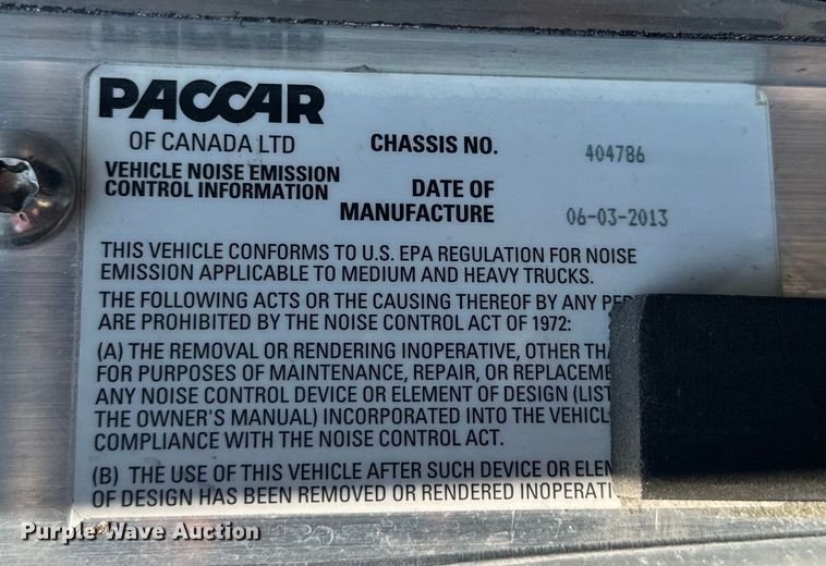 image for item EH6991 2014 Kenworth T370 refrigerated delivery truck