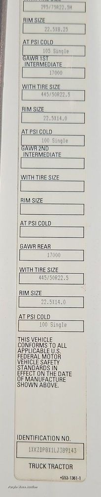 image for item EI8238 2020 Kenworth T880 semi truck