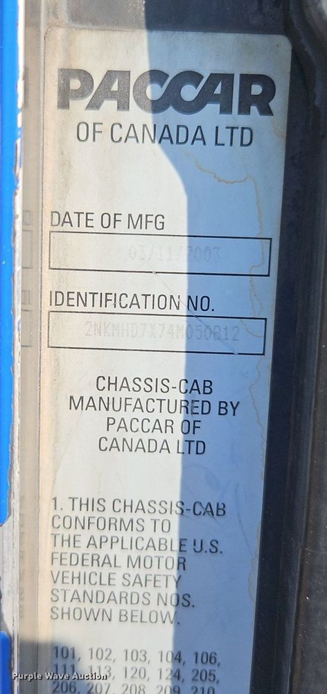 image for item EI8262 2004 Kenworth T300 delivery truck