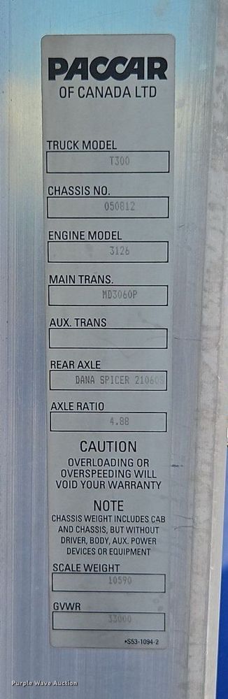 image for item EI8262 2004 Kenworth T300 delivery truck