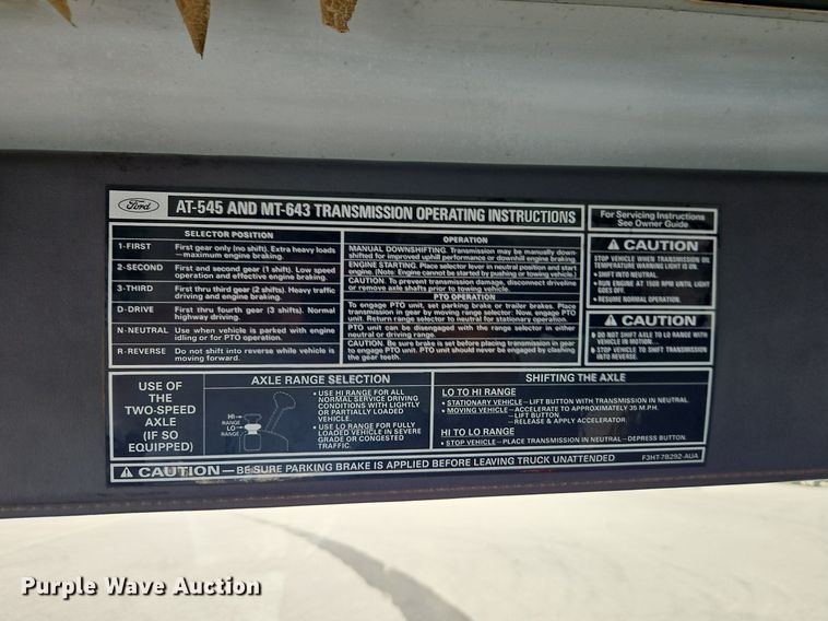 image for item EI8263 1995 Ford L8000 dump truck