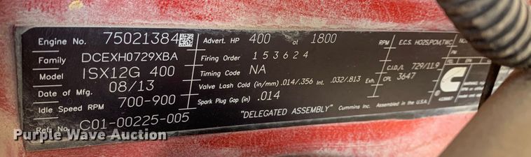 image for item EJ2864 2016 Kenworth  T880 semi truck