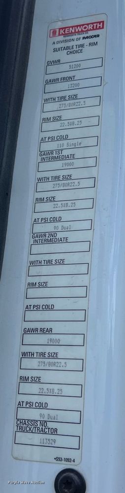 image for item EJ2865 2016 Kenworth  T680 semi truck