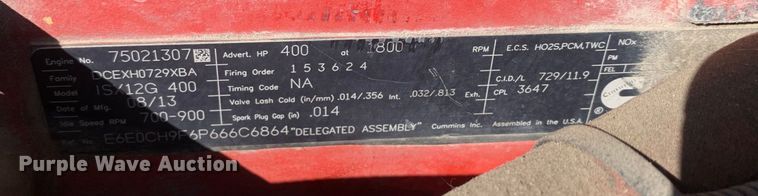 image for item EJ2870 2016 Kenworth  T880 semi truck