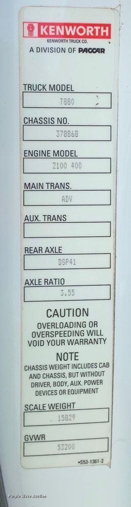 image for item EJ2876 2020 Kenworth  T880 semi truck