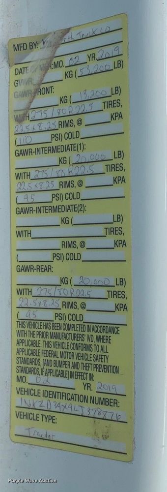 image for item EJ2877 2020 Kenworth  T880 semi truck