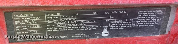 image for item EJ2879 2020 Kenworth  T880 semi truck