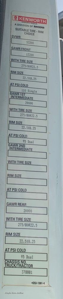 image for item EJ2883 2020 Kenworth  T880 semi truck