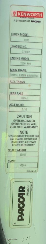 image for item EJ2886 2020 Kenworth  T880 semi truck