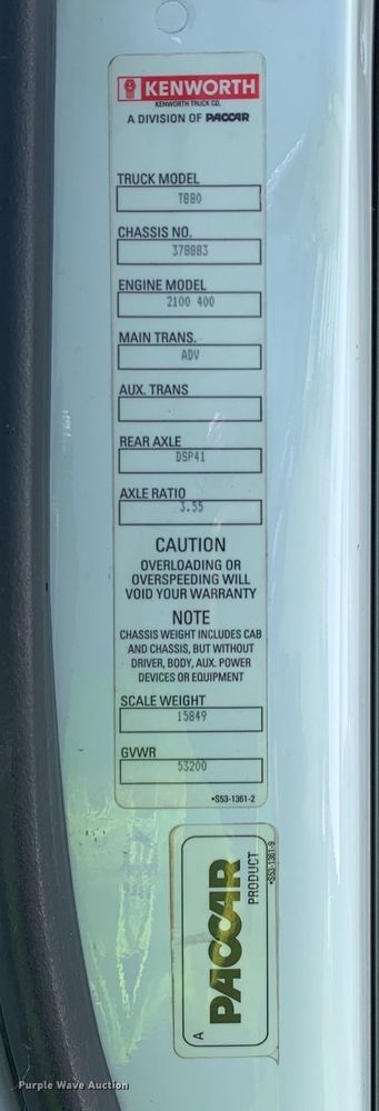 image for item EJ2890 2020 Kenworth  T880 semi truck