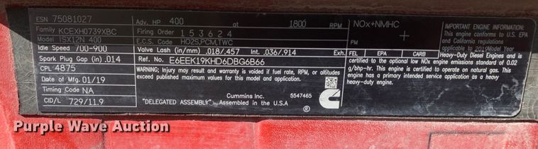 image for item EJ2891 2020 Kenworth  T880 semi truck