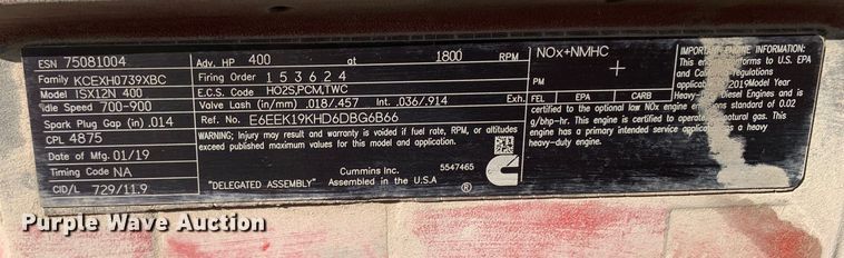 image for item EJ2892 2020 Kenworth T880 semi truck