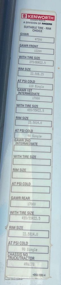 image for item EJ2895 2016 Kenworth  T880 semi truck