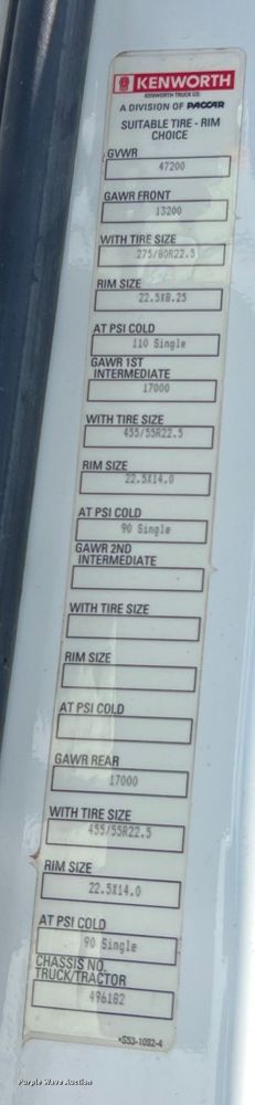 image for item EJ2896 2016 Kenworth  T880 semi truck