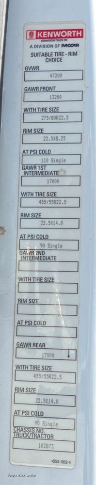 image for item EJ2897 2016 Kenworth  T880 semi truck