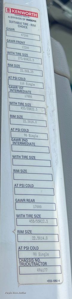 image for item EJ2898 2016 Kenworth T880 semi truck