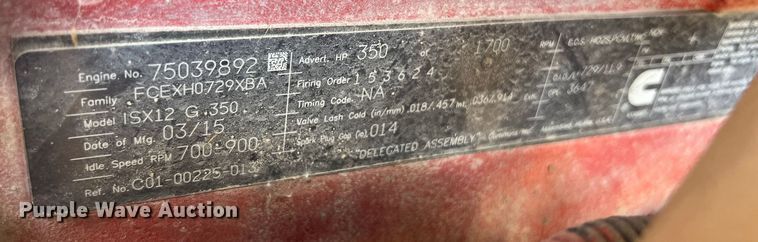 image for item EJ2902 2016 Kenworth T880 semi truck