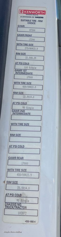 image for item EJ2902 2016 Kenworth T880 semi truck