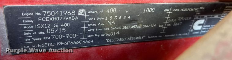 image for item EJ2909 2016 Kenworth  T880 semi truck