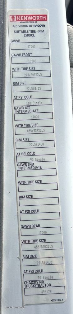 image for item EJ2909 2016 Kenworth  T880 semi truck