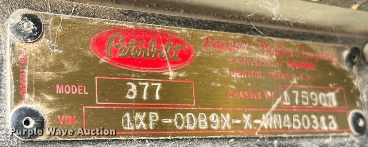 image for item EJ2930 2000 Peterbilt  377 semi truck