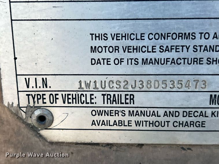 image for item EJ2946 2008 Wilson PSDCL-402 livestock trailer