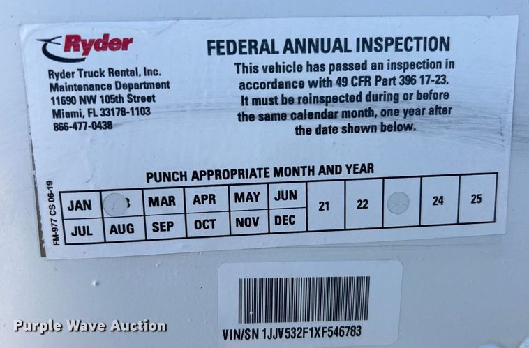 image for item EK3060 1999 Fruehuaf  dry van office trailer