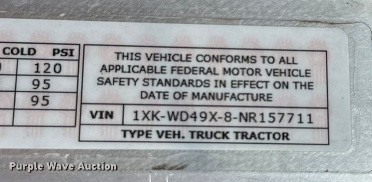 image for item NQ9754 2022 Kenworth W900 semi truck