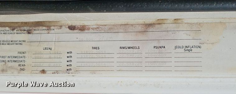 image for item NX9005 1994 White GMC  WIA semi truck