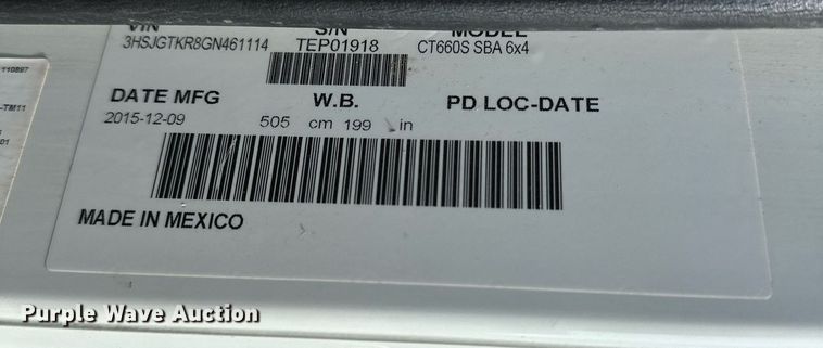 image for item OM9794 2016 Caterpillar  CT660S semi truck