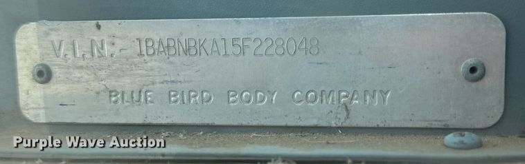 image for item DD3226 2005 Blue Bird school bus