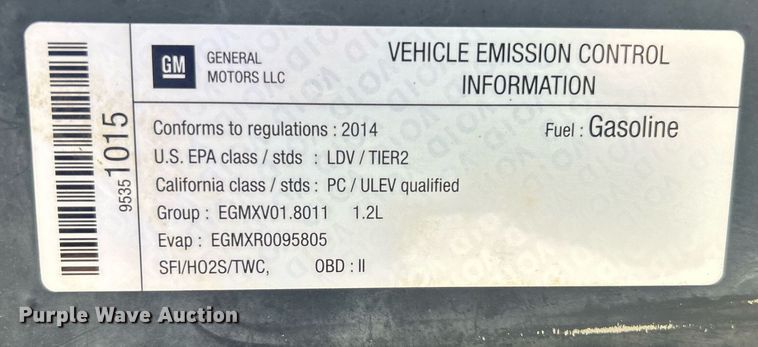 image for item DO7463 2014 Chevrolet  Spark 