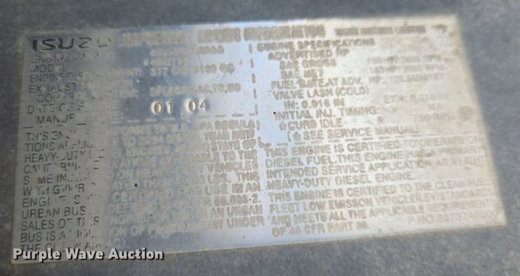 image for item DQ4611 2005 GMC W3500 box truck