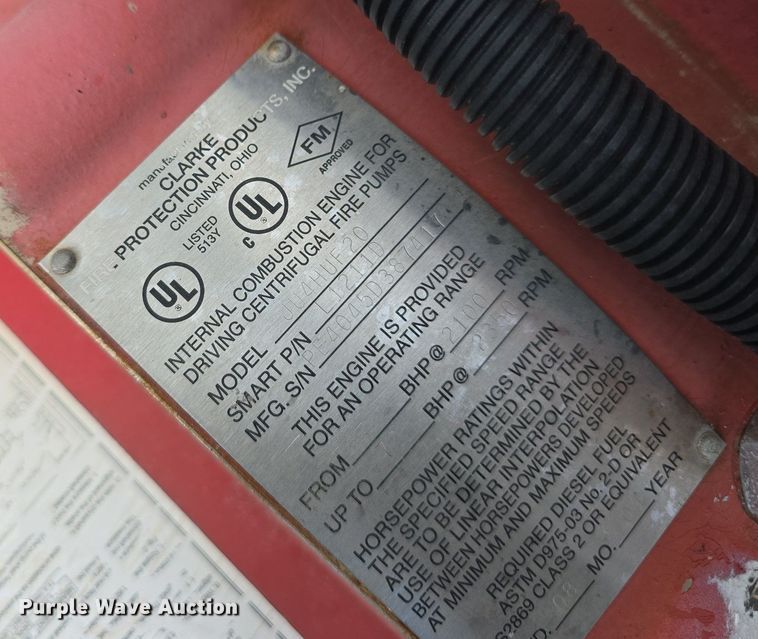 image for item DS4808 Clarke JU4HUF20 pump