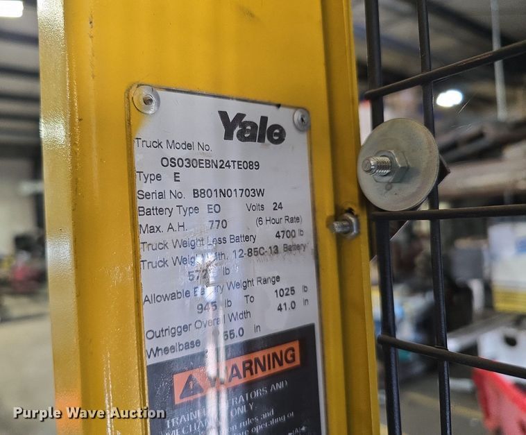 image for item DS4838 Yale 0S030EBN24TE089 order picker