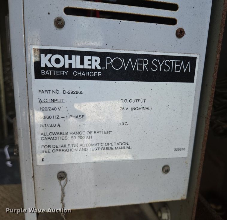 image for item DT5255 Kohler generator with trailer