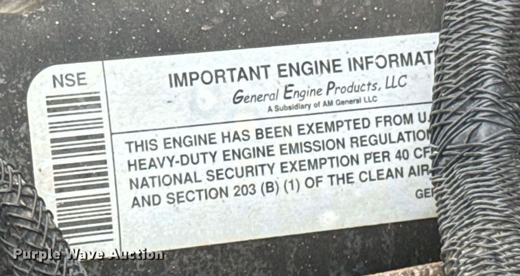 image for item DX1193 2009 AM General M1097R1 HMMWV SUV